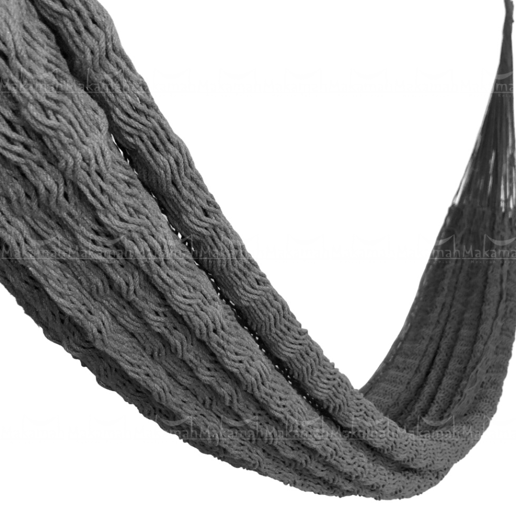 Hamaca Tradicional Algodón Gris Oscuro