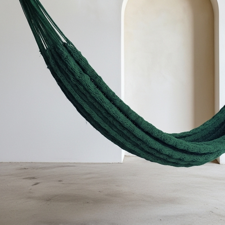 Hamaca Tradicional Algodón Verde Botella