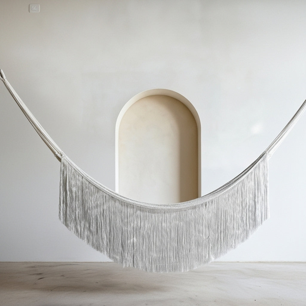 Hamacas con Flecos BOHO Gris Plata