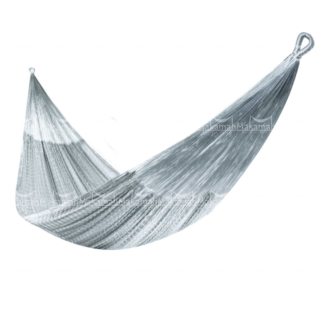 Hamaca Tradicional Nylon Gris Plata