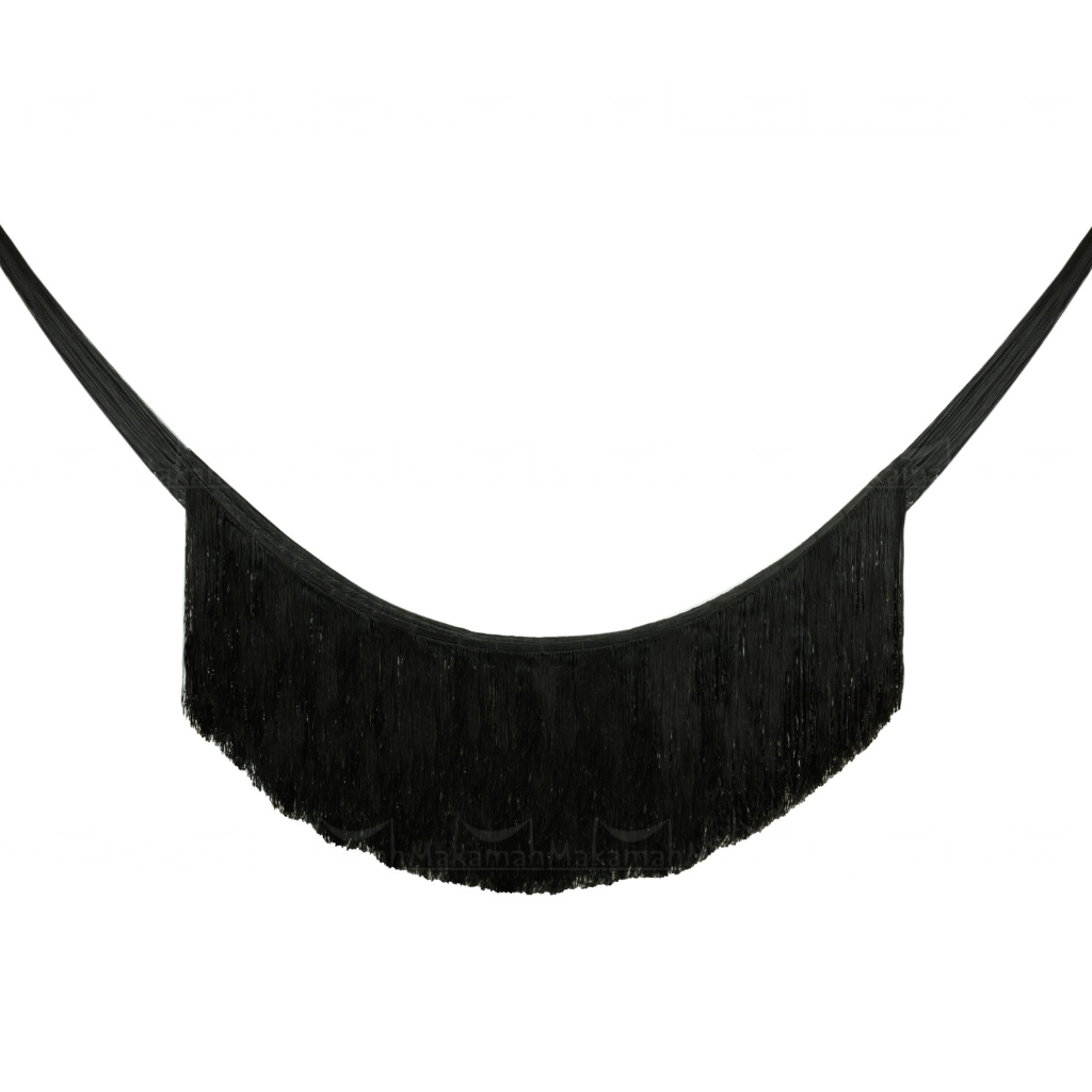 Hamaca con Flecos BOHO en Hilo Delgado Negra